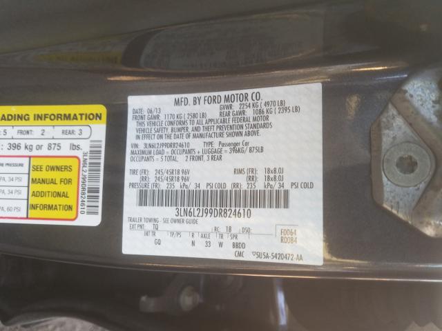 Photo 9 VIN: 3LN6L2J99DR824610 - LINCOLN MKZ 