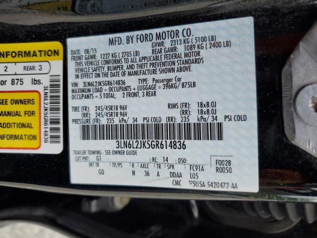 Photo 11 VIN: 3LN6L2JK5GR614836 - LINCOLN MKZ 