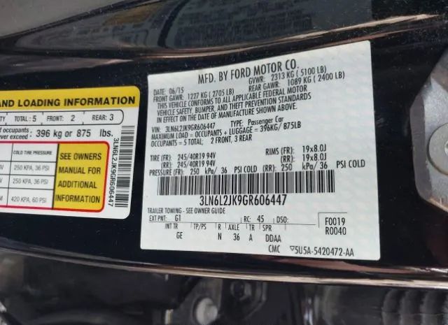 Photo 8 VIN: 3LN6L2JK9GR606447 - LINCOLN MKZ 