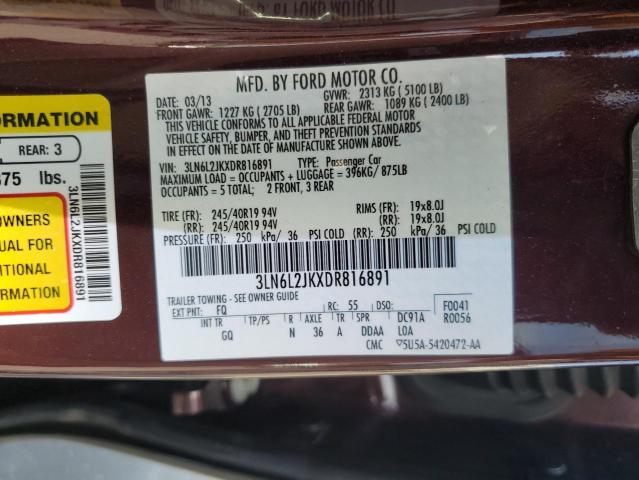 Photo 12 VIN: 3LN6L2JKXDR816891 - LINCOLN MKZ 