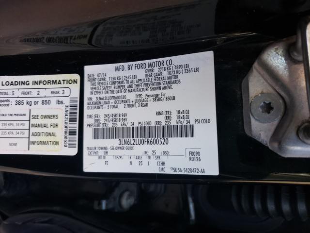 Photo 9 VIN: 3LN6L2LU0FR600520 - LINCOLN MKZ HYBRID 