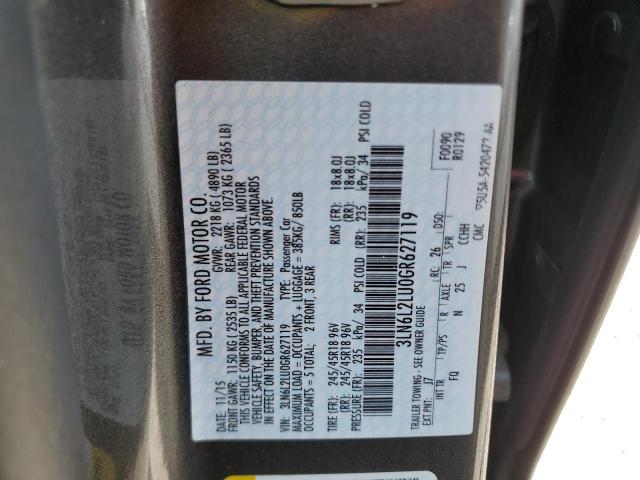 Photo 12 VIN: 3LN6L2LU0GR627119 - LINCOLN MKZ HYBRID 