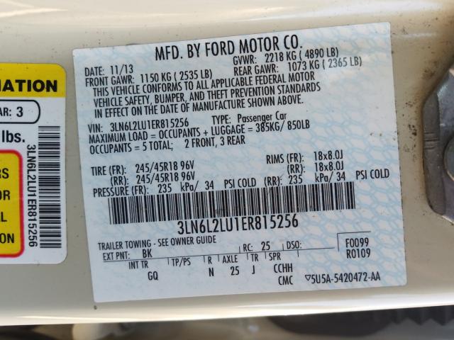 Photo 9 VIN: 3LN6L2LU1ER815256 - LINCOLN MKZ HYBRID 