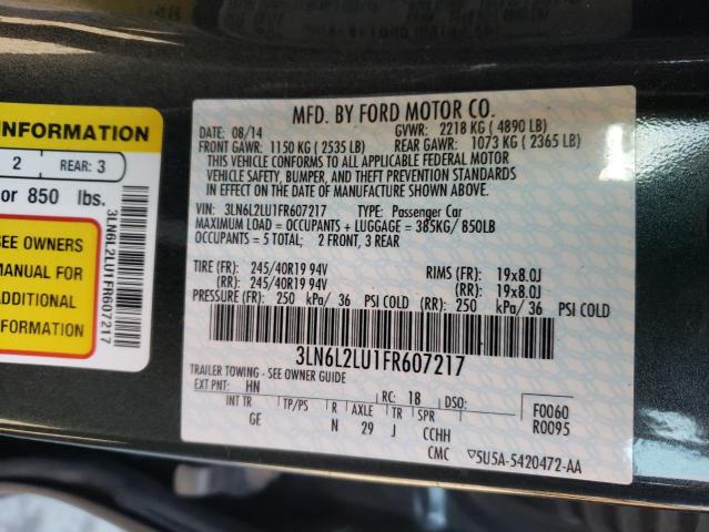 Photo 9 VIN: 3LN6L2LU1FR607217 - LINCOLN MKZ HYBRID 