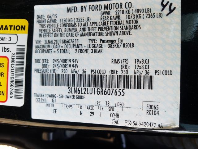 Photo 9 VIN: 3LN6L2LU1GR607655 - LINCOLN MKZ HYBRID 