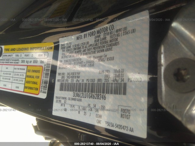 Photo 8 VIN: 3LN6L2LU1GR628246 - LINCOLN MKZ 