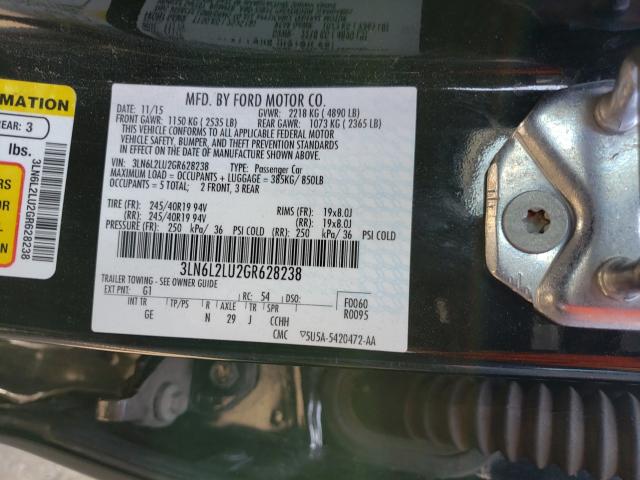 Photo 9 VIN: 3LN6L2LU2GR628238 - LINCOLN MKZ HYBRID 