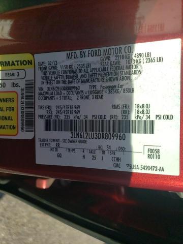 Photo 12 VIN: 3LN6L2LU3DR809960 - LINCOLN MKZ 