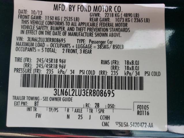 Photo 11 VIN: 3LN6L2LU3ER808695 - LINCOLN MKZ HYBRID 