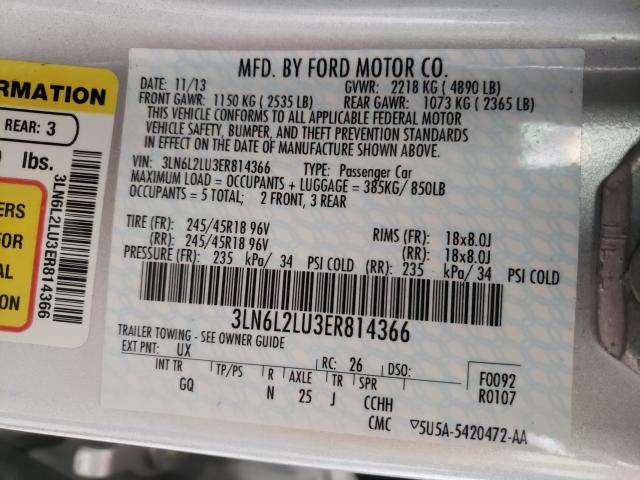 Photo 9 VIN: 3LN6L2LU3ER814366 - LINCOLN MKZ HYBRID 