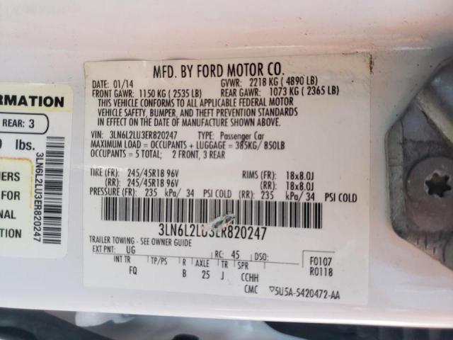 Photo 9 VIN: 3LN6L2LU3ER820247 - LINCOLN MKZ HYBRID 