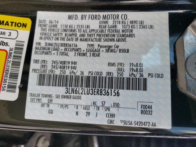 Photo 9 VIN: 3LN6L2LU3ER836156 - LINCOLN MKZ HYBRID 