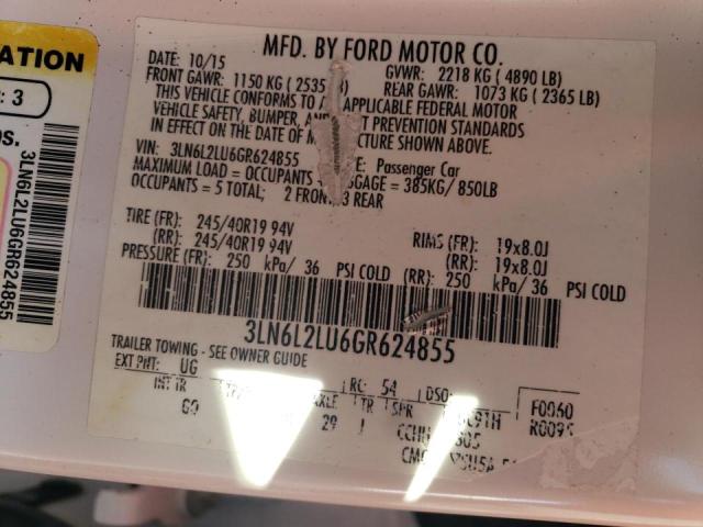 Photo 9 VIN: 3LN6L2LU6GR624855 - LINCOLN MKZ HYBRID 