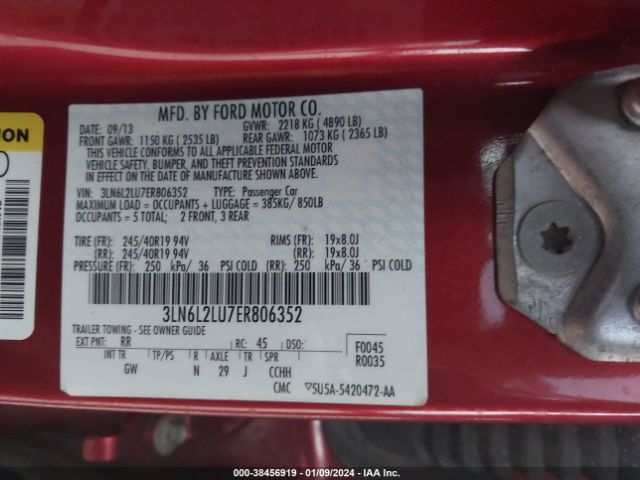 Photo 8 VIN: 3LN6L2LU7ER806352 - LINCOLN MKZ HYBRID 