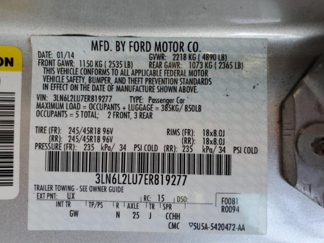 Photo 11 VIN: 3LN6L2LU7ER819277 - LINCOLN MKZ HYBRID 