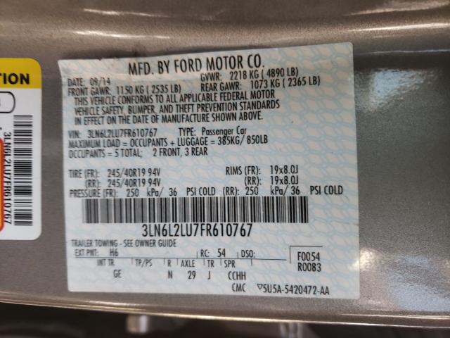 Photo 9 VIN: 3LN6L2LU7FR610767 - LINCOLN MKZ HYBRID 