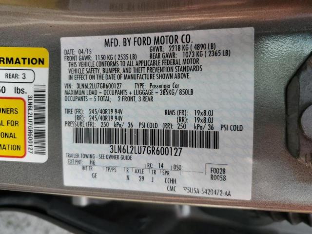 Photo 9 VIN: 3LN6L2LU7GR600127 - LINCOLN MKZ HYBRID 