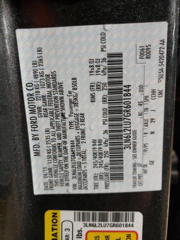 Photo 9 VIN: 3LN6L2LU7GR601844 - LINCOLN MKZ HYBRID 