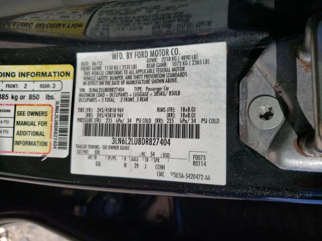 Photo 9 VIN: 3LN6L2LU8DR827404 - LINCOLN MKZ HYBRID 