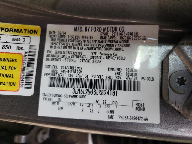 Photo 9 VIN: 3LN6L2LU8ER824181 - LINCOLN MKZ HYBRID 