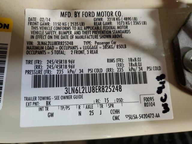 Photo 9 VIN: 3LN6L2LU8ER825248 - LINCOLN MKZ HYBRID 