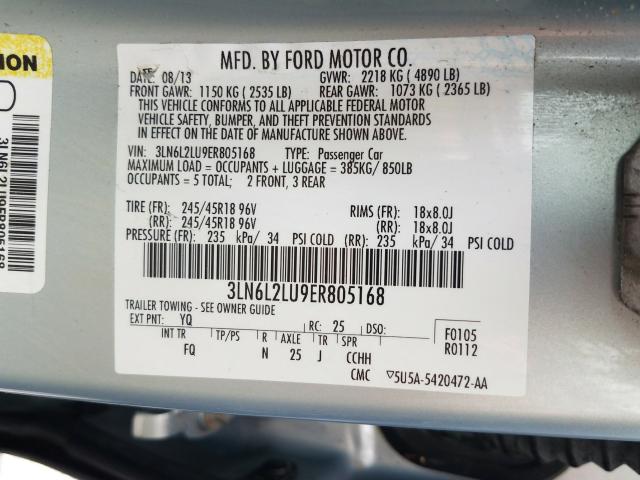 Photo 9 VIN: 3LN6L2LU9ER805168 - LINCOLN MKZ HYBRID 