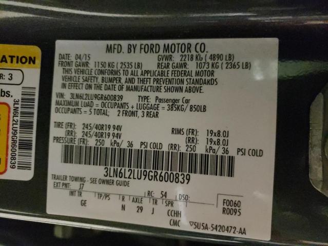 Photo 9 VIN: 3LN6L2LU9GR600839 - LINCOLN MKZ HYBRID 