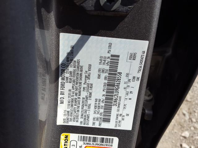 Photo 9 VIN: 3LN6L2LU9GR628558 - LINCOLN MKZ HYBRID 