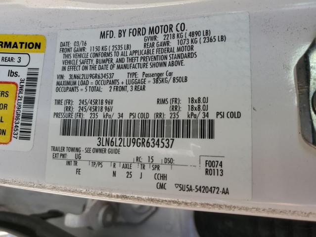 Photo 11 VIN: 3LN6L2LU9GR634537 - LINCOLN MKZ HYBRID 