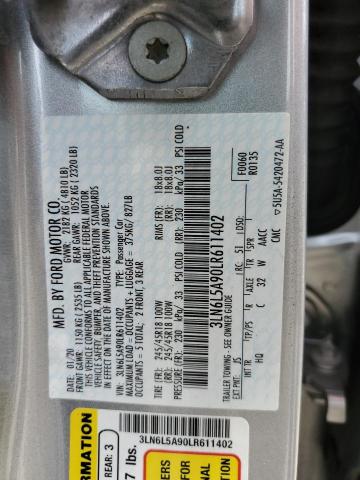 Photo 11 VIN: 3LN6L5A90LR611402 - LINCOLN MKZ 