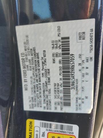 Photo 11 VIN: 3LN6L5A92HR657059 - LINCOLN MKZ PREMIE 