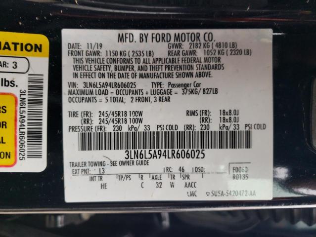 Photo 11 VIN: 3LN6L5A94LR606025 - LINCOLN MKZ 