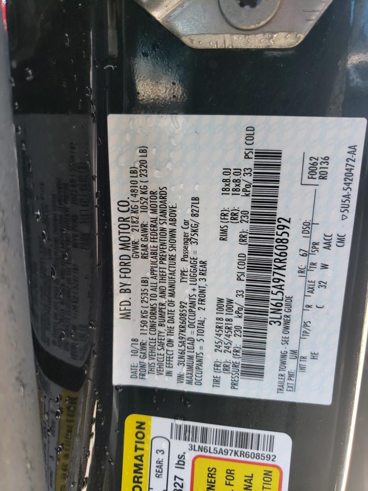 Photo 11 VIN: 3LN6L5A97KR608592 - LINCOLN MKZ 