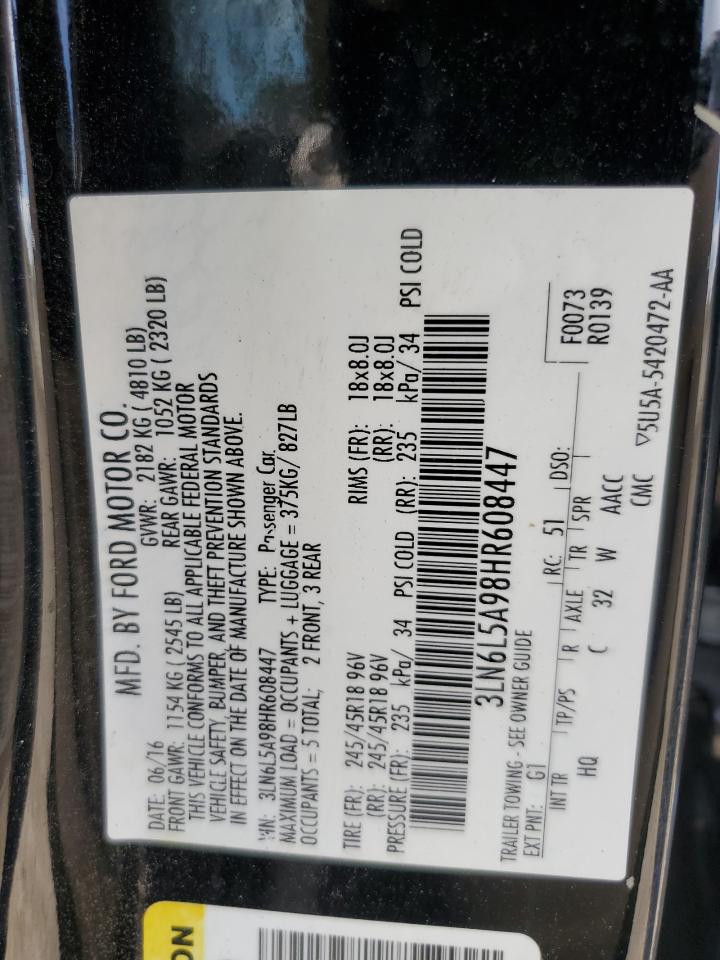 Photo 11 VIN: 3LN6L5A98HR608447 - LINCOLN MKZ 