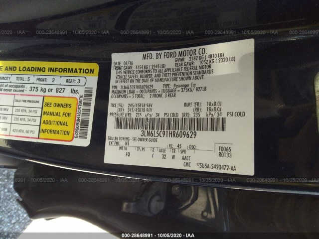 Photo 8 VIN: 3LN6L5C91HR609629 - LINCOLN MKZ 