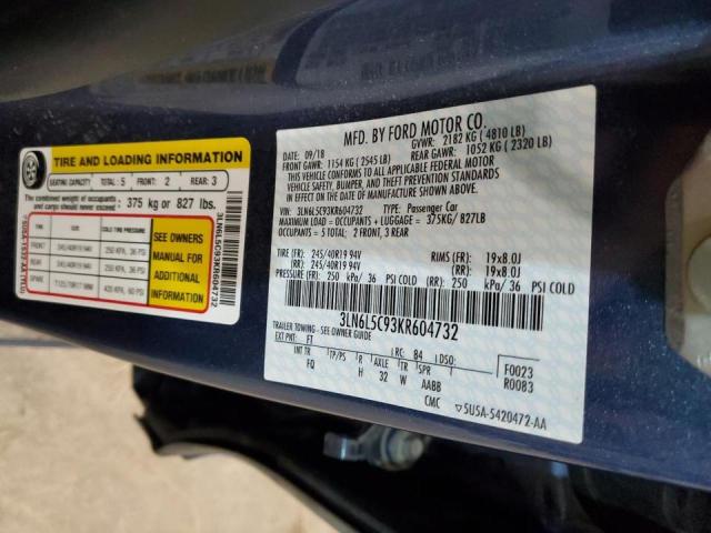 Photo 9 VIN: 3LN6L5C93KR604732 - LINCOLN MKZ RESERV 