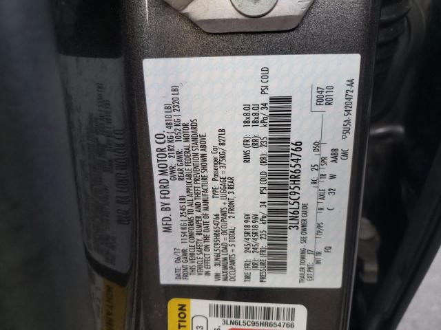 Photo 9 VIN: 3LN6L5C95HR654766 - LINCOLN MKZ SELECT 