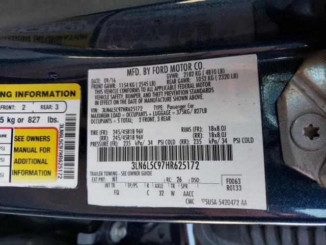 Photo 9 VIN: 3LN6L5C97HR625172 - LINCOLN MKZ SELECT 