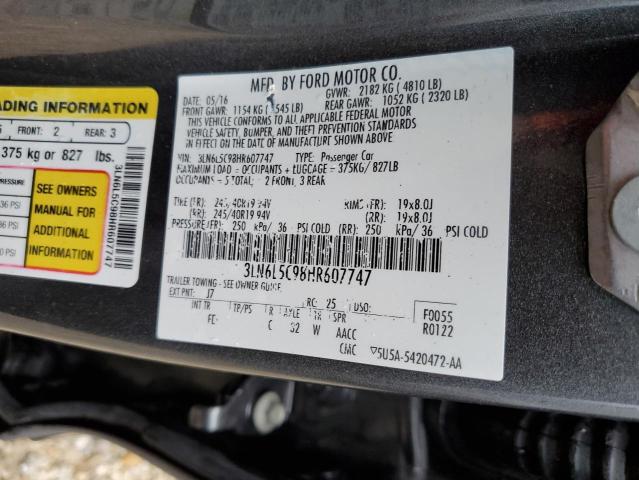 Photo 9 VIN: 3LN6L5C98HR607747 - LINCOLN MKZ SELECT 