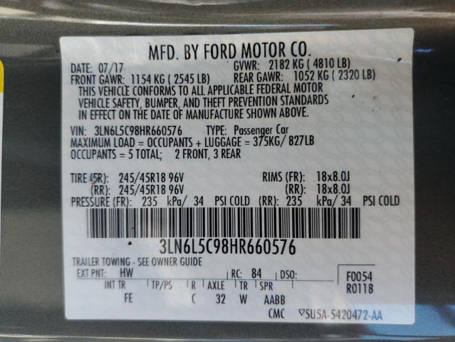 Photo 11 VIN: 3LN6L5C98HR660576 - LINCOLN MKZ SELECT 