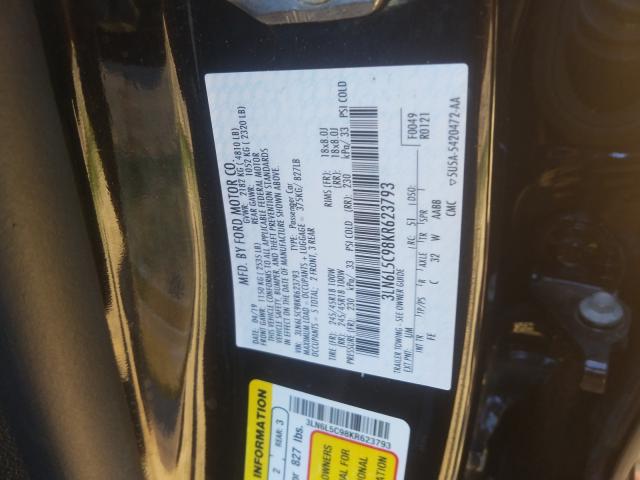 Photo 9 VIN: 3LN6L5C98KR623793 - LINCOLN MKZ RESERV 