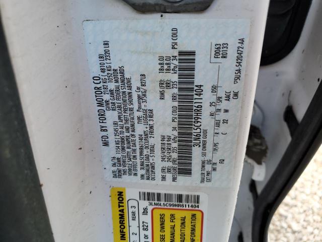 Photo 9 VIN: 3LN6L5C99HR611404 - LINCOLN MKZ SELECT 