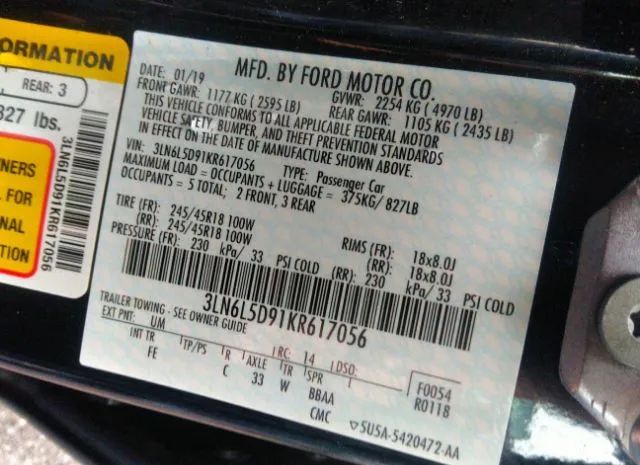 Photo 8 VIN: 3LN6L5D91KR617056 - LINCOLN MKZ 