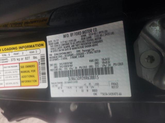 Photo 9 VIN: 3LN6L5D92HR638815 - LINCOLN MKZ SELECT 