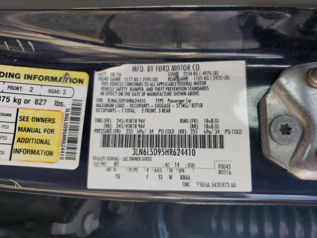 Photo 12 VIN: 3LN6L5D95HR624410 - LINCOLN MKZ SELECT 