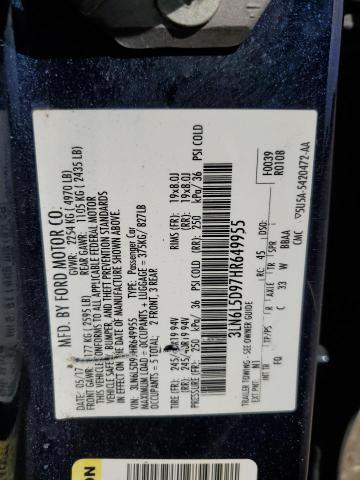 Photo 11 VIN: 3LN6L5D97HR649955 - LINCOLN MKZ SELECT 