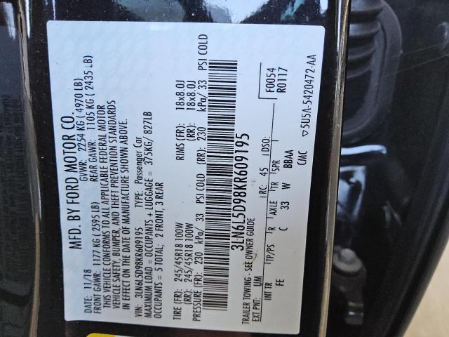 Photo 11 VIN: 3LN6L5D98KR609195 - LINCOLN MKZ RESERV 