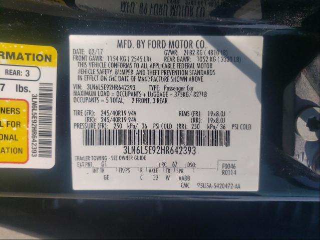 Photo 9 VIN: 3LN6L5E92HR642393 - LINCOLN MKZ 