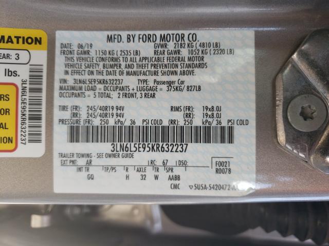 Photo 9 VIN: 3LN6L5E95KR632237 - LINCOLN MKZ RESERV 