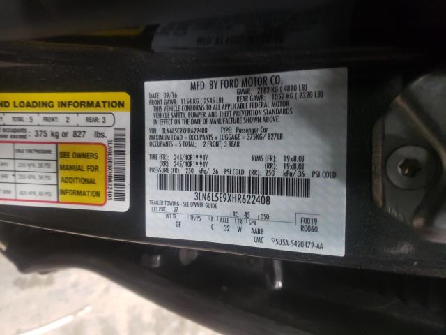 Photo 9 VIN: 3LN6L5E9XHR622408 - LINCOLN MKZ RESERV 